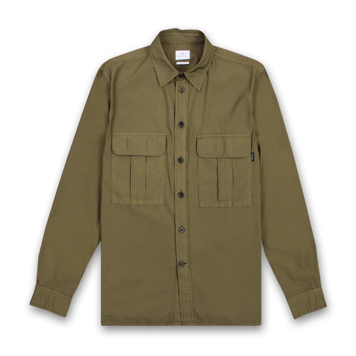 PS Paul Smith - Patch Pocket Shirt in Khaki Seamless construction