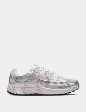 Unisex Comfort Support Zone P-6000 Shoes - White/Metallic Silver/Elemental Pink
