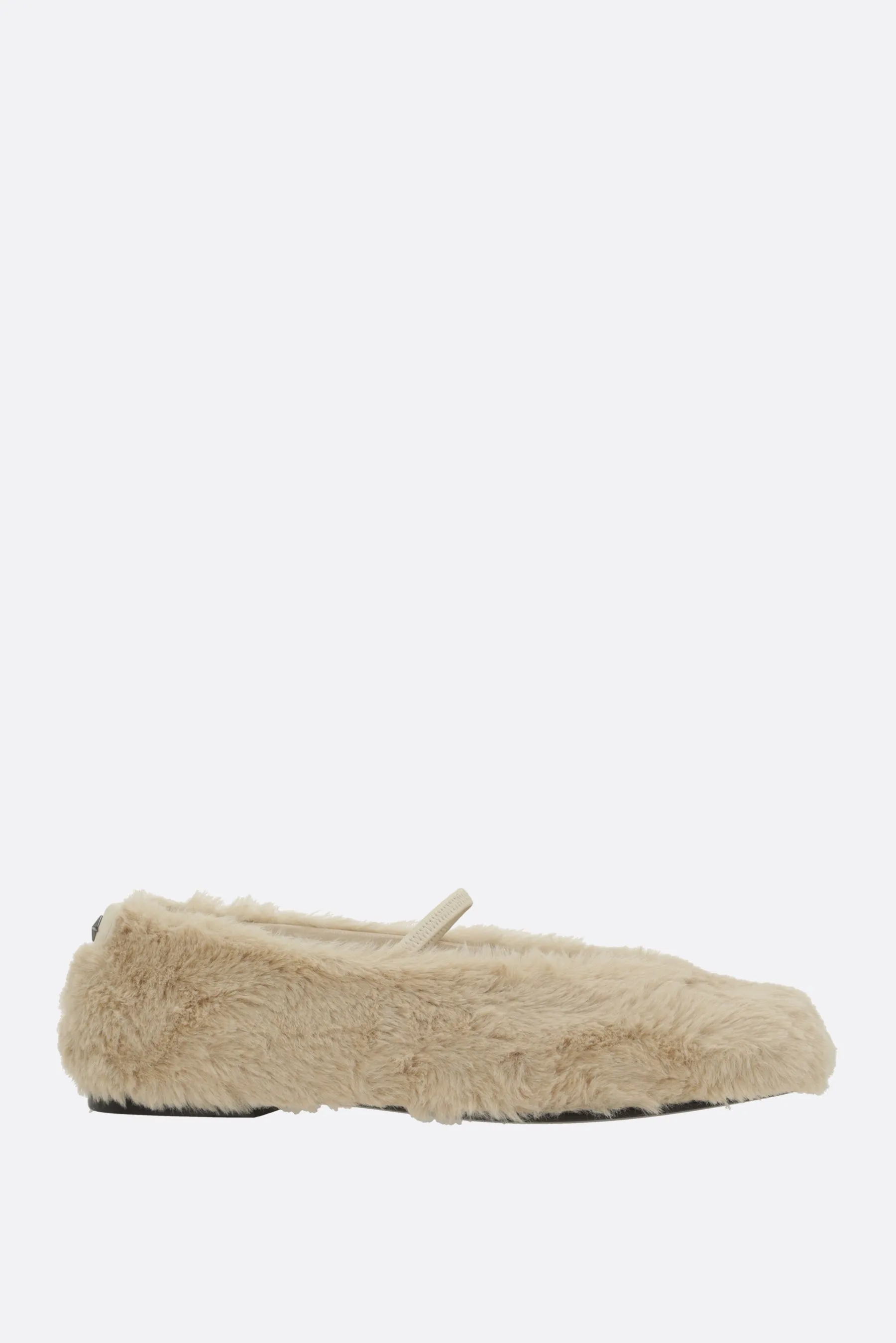 Cushioned Comfort Mesh Upper Nodstalgia Cindy ballerina in eco fur
