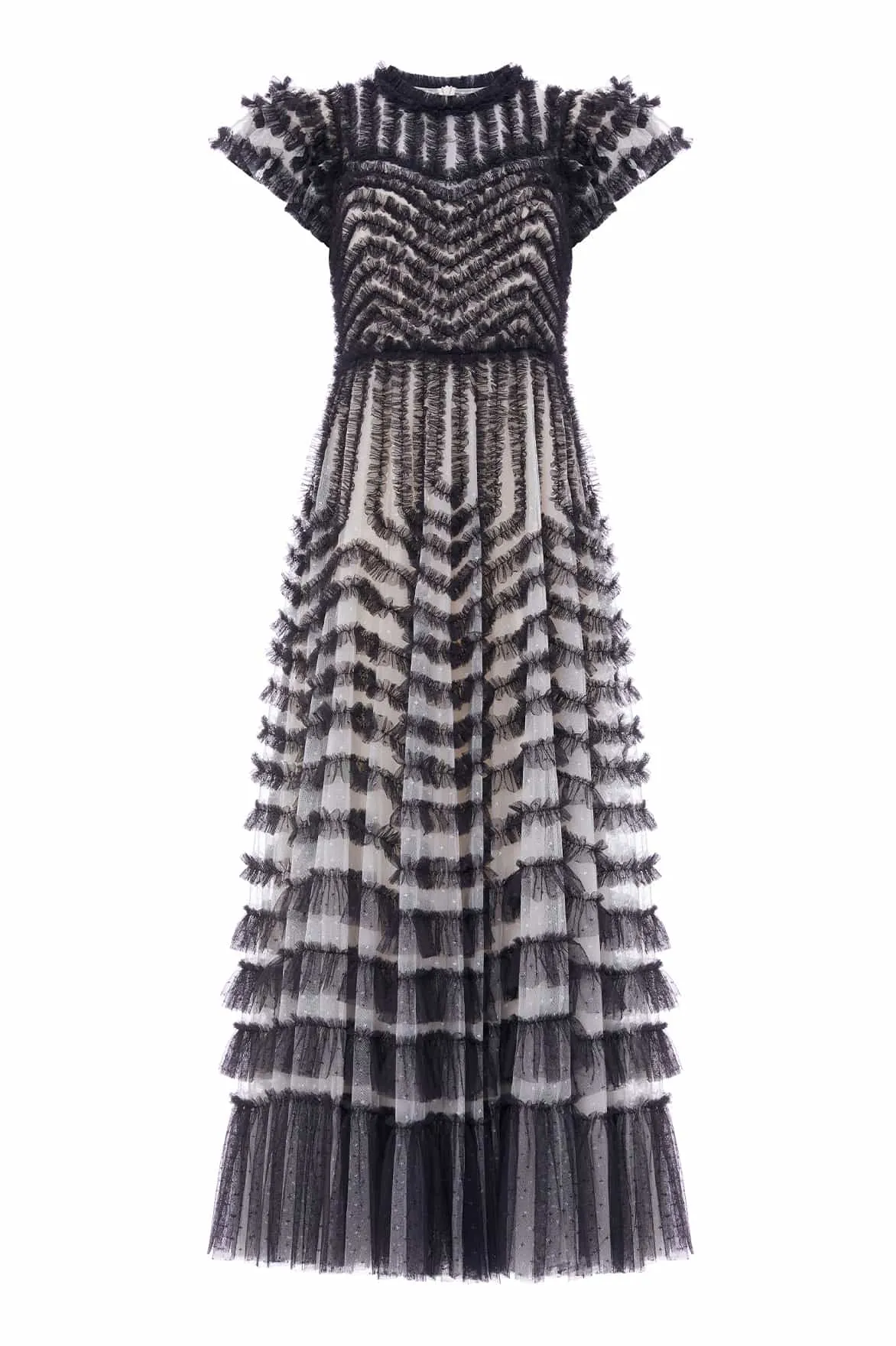 Quick Layer La Vie En Rose Round Neck Short Sleeve Gown