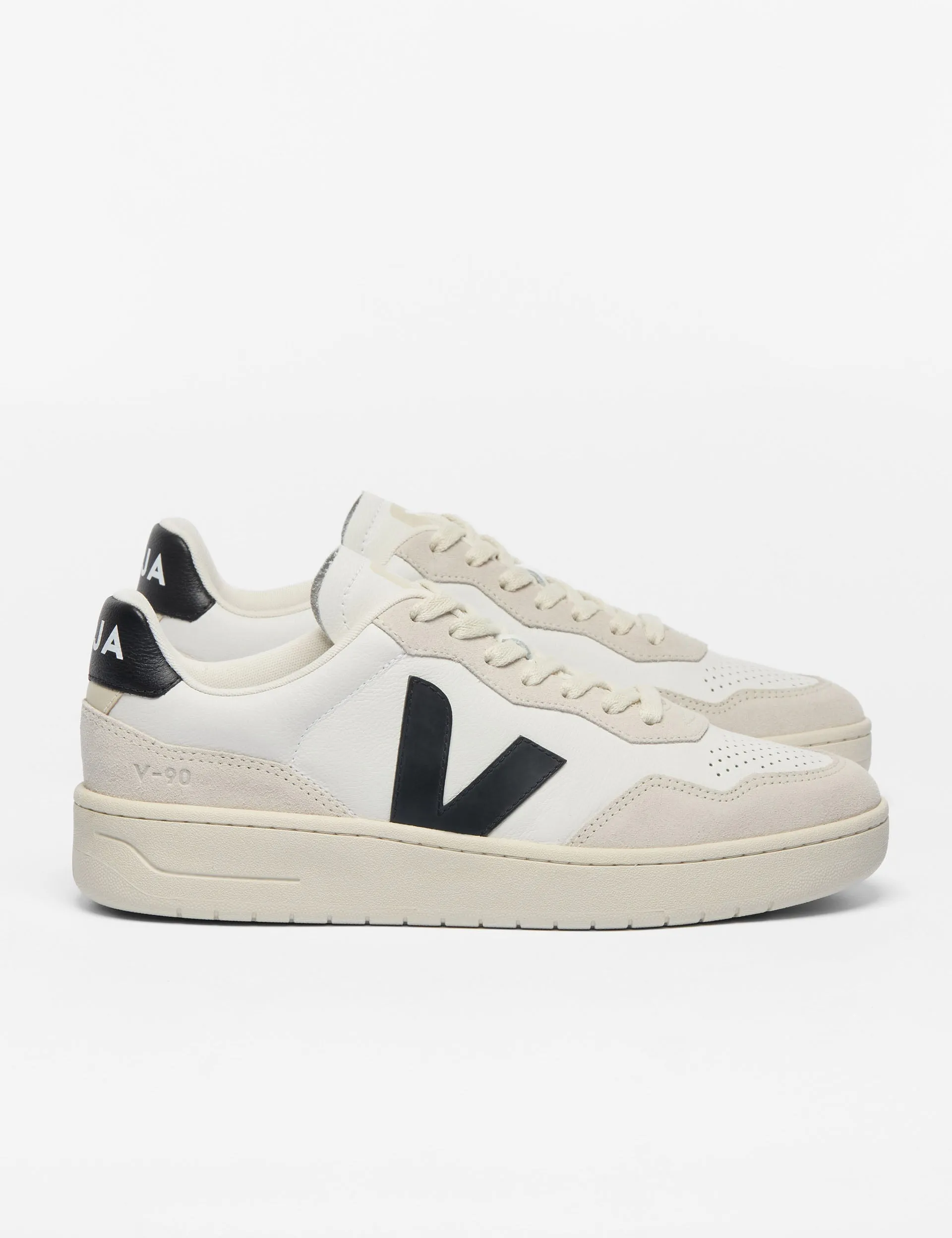 V-90 Leather - White Black Soft Motion