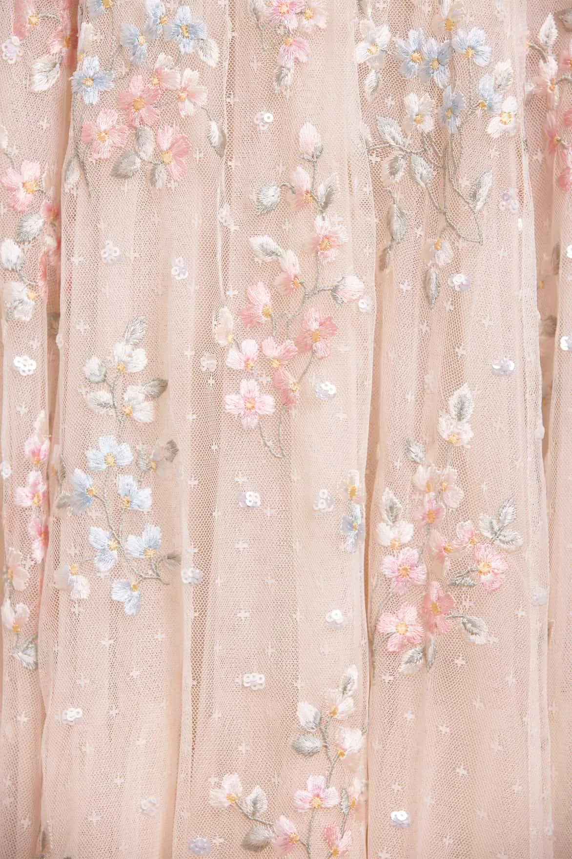 Lace Detail retro-style Versailles Ditsy Cape Sleeve Ankle Gown