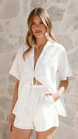 Vesper Top and Shorts Set - White Recycled Fit
