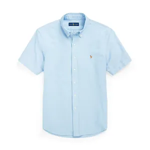 Ralph Lauren - Custom Fit SS Oxford Shirt in Light Blue Camping attire Breathable Performance Fit