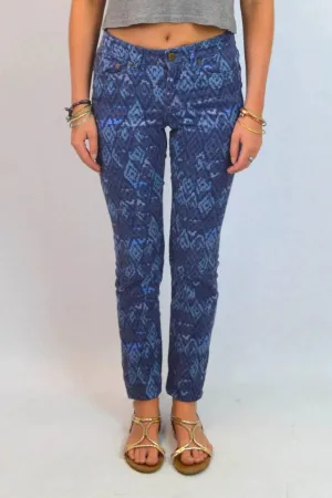 Aztec Print Skinny Jeans All Round Piece Relaxed Style Neutral