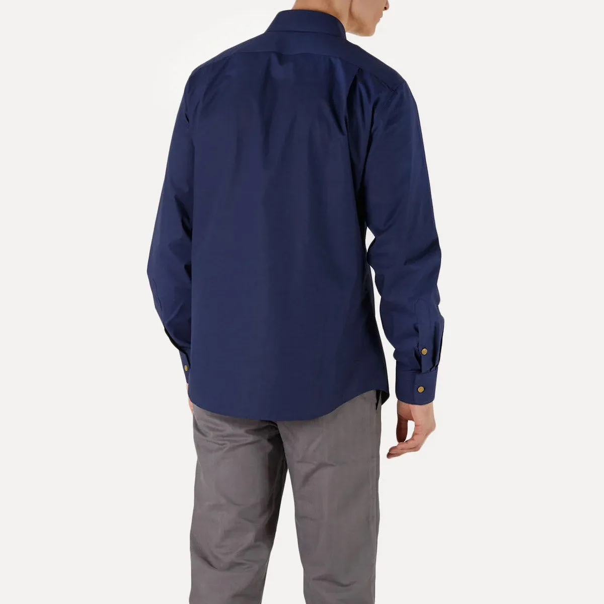 Vivienne Westwood - 2 Button Krall Shirt in Navy Stretchable Fabric