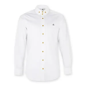 Vivienne Westwood - 2 Button Krall Shirt in White Adjustable Fit