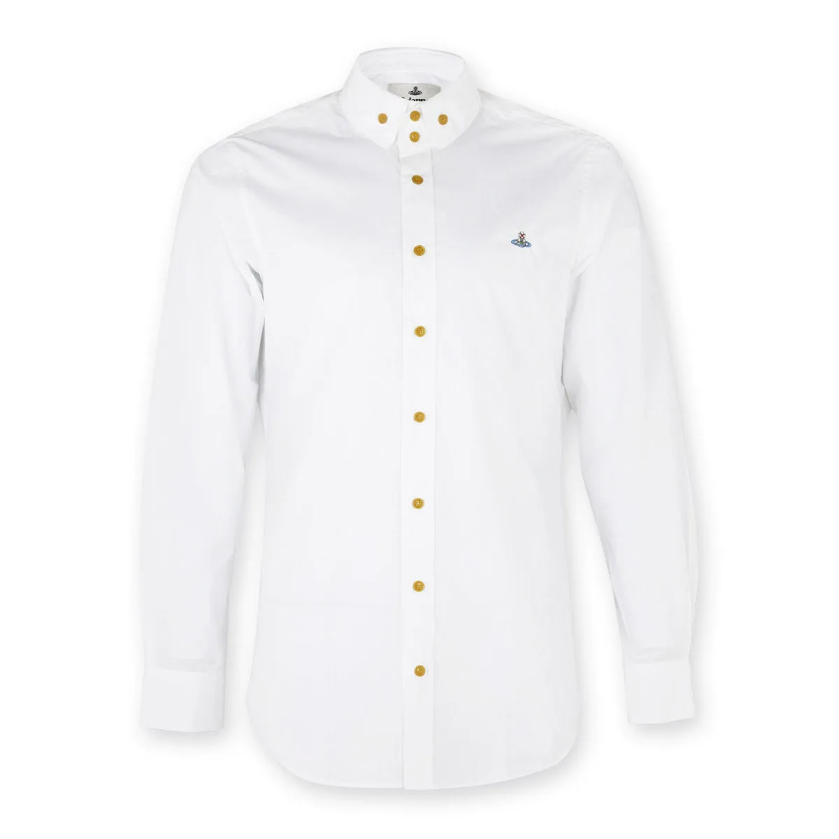Vivienne Westwood - 2 Button Krall Shirt in White Adjustable Fit