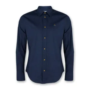 Vivienne Westwood - Slim Shirt in Navy Ultimate Fit Versatile Comfort