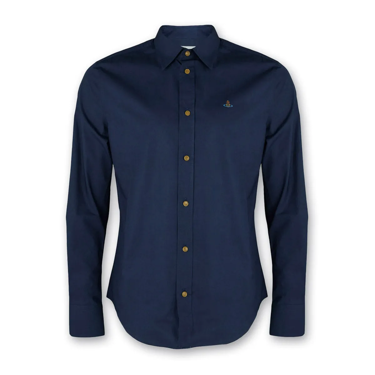 Vivienne Westwood - Slim Shirt in Navy Ultimate Fit Versatile Comfort