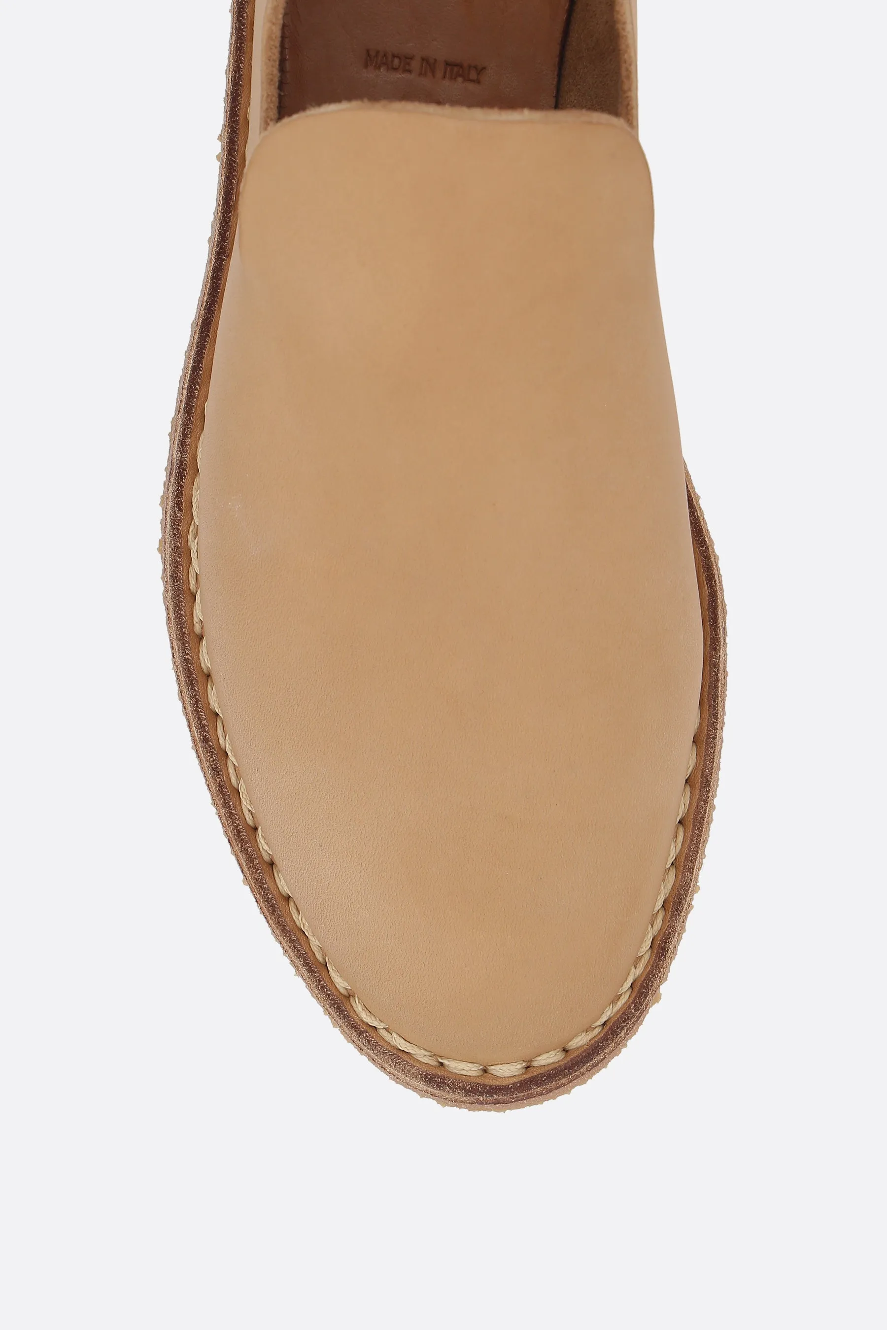 Sock Like Fit Engineering Elastic Lacing smooth leather slippers