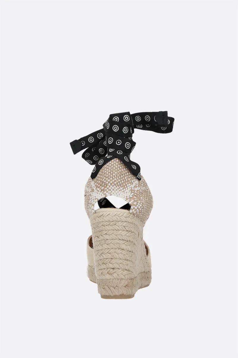 Calm Mood Coralia canvas wedge espadrilles