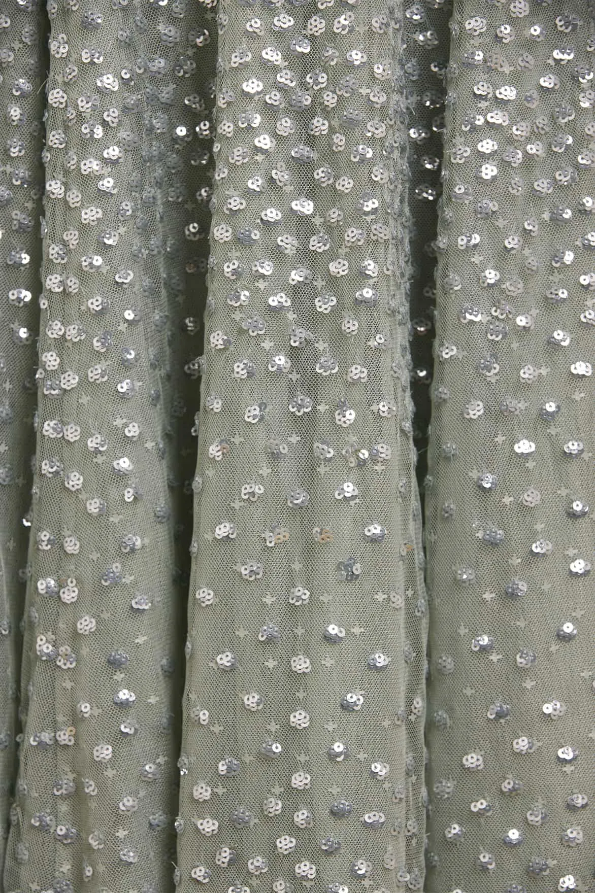 Silk Shine Scatter Dot Cape Sleeve Ankle Gown