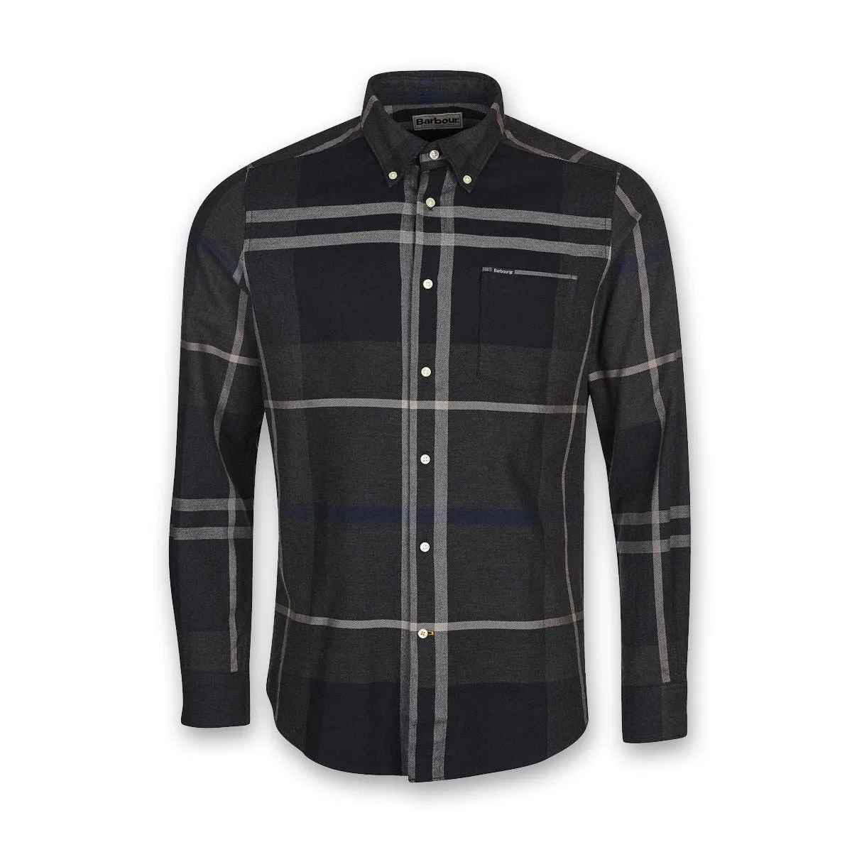 Barbour - Dunoon Tailored Fit Shirt in Graphite MultipurposeCuffs Anti-bacterial