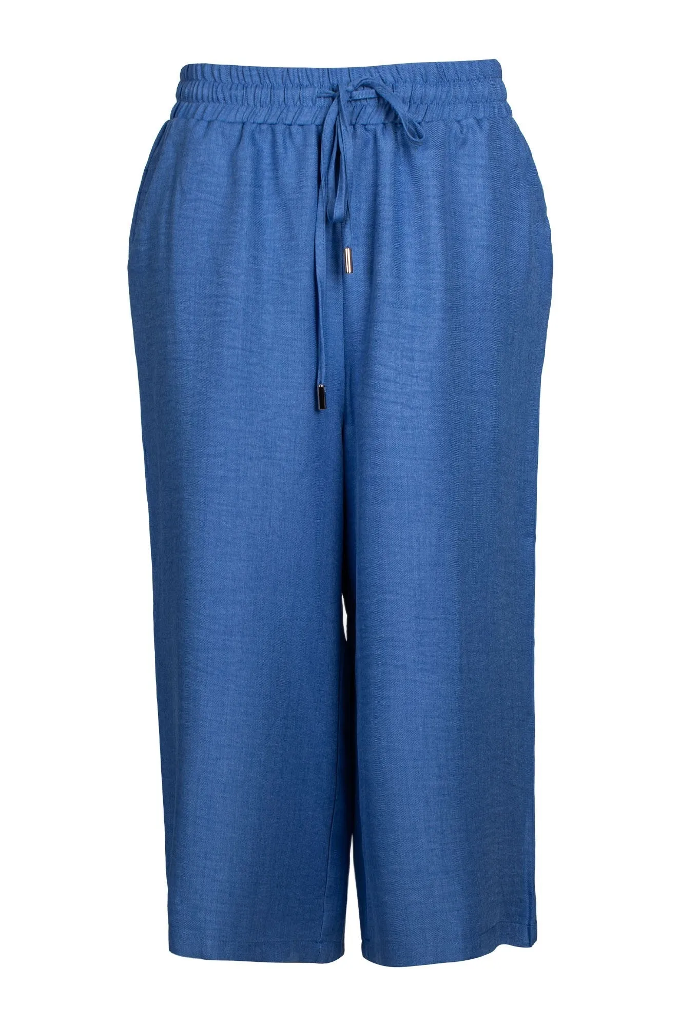 Quick Move Chic Design Wear Wide Leg Crop Pant | MED BLUE | 0108C1