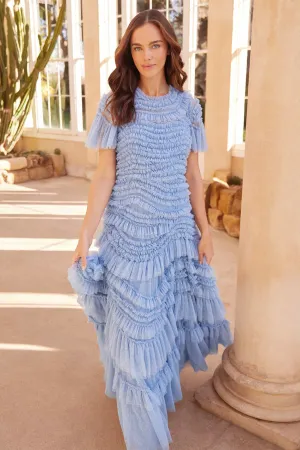 Stylish Wear Wild Rose Short Sleeve Gown