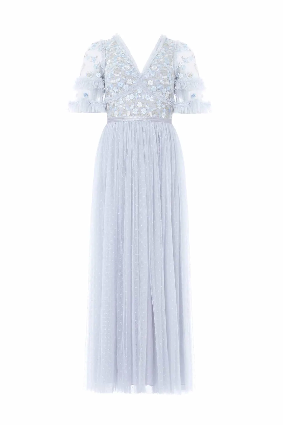 Wildflower Ditsy Bodice Ankle Gown Balanced Texture