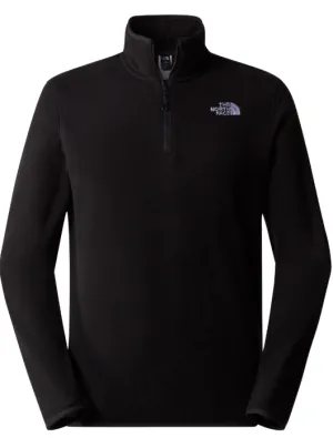 Placket Reinforcement Cozy Wear The North Face Ladies 100 Glacier Quart Zip Fleece | BLACK