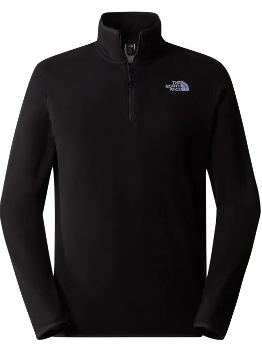 Placket Reinforcement Cozy Wear The North Face Ladies 100 Glacier Quart Zip Fleece | BLACK
