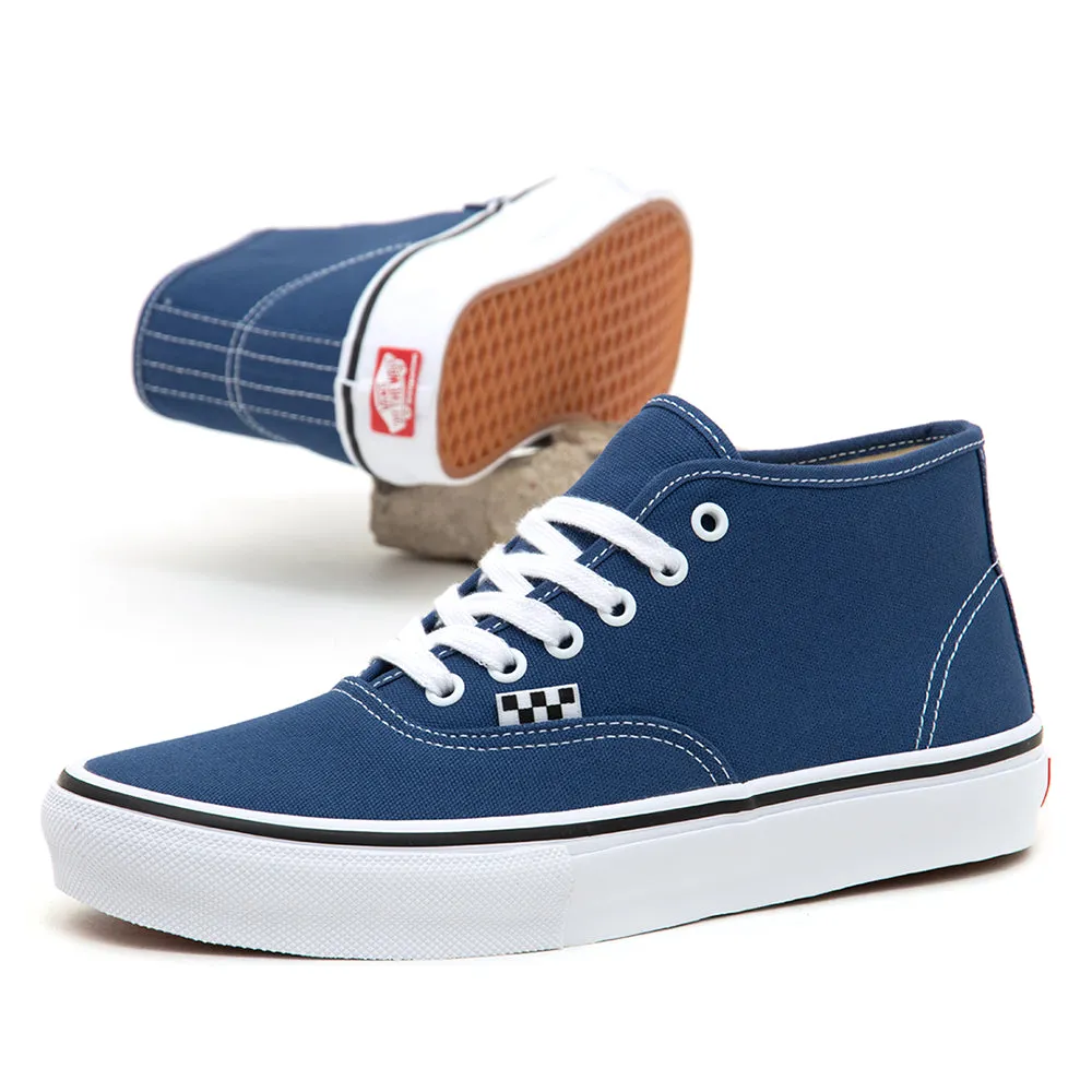 Skate Authentic Mid (Steve Navy) VBU Impact Resistant Sole Stretchable Material