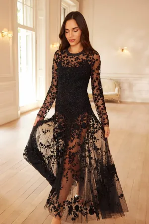 Rosa Sheer Ankle Gown Sophisticated Wear Style focused