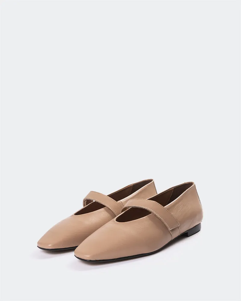 Flordeliz Nude Leather Family Run Stable Steps